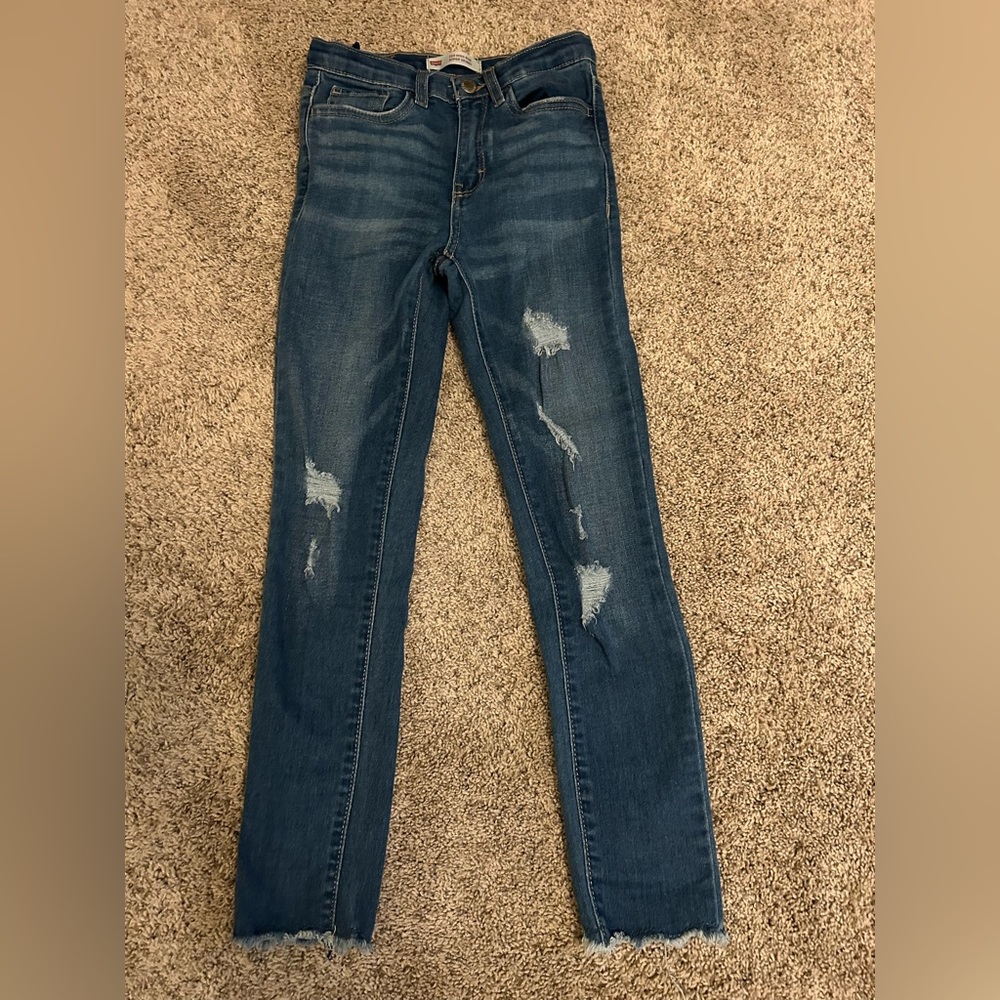 Girls high rise super skinny Levi’s, girls 8